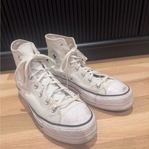 Converse White High-Top Canvas Sneakers